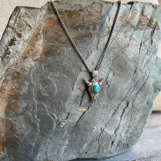 Navajo buffalo Turquoise Necklace