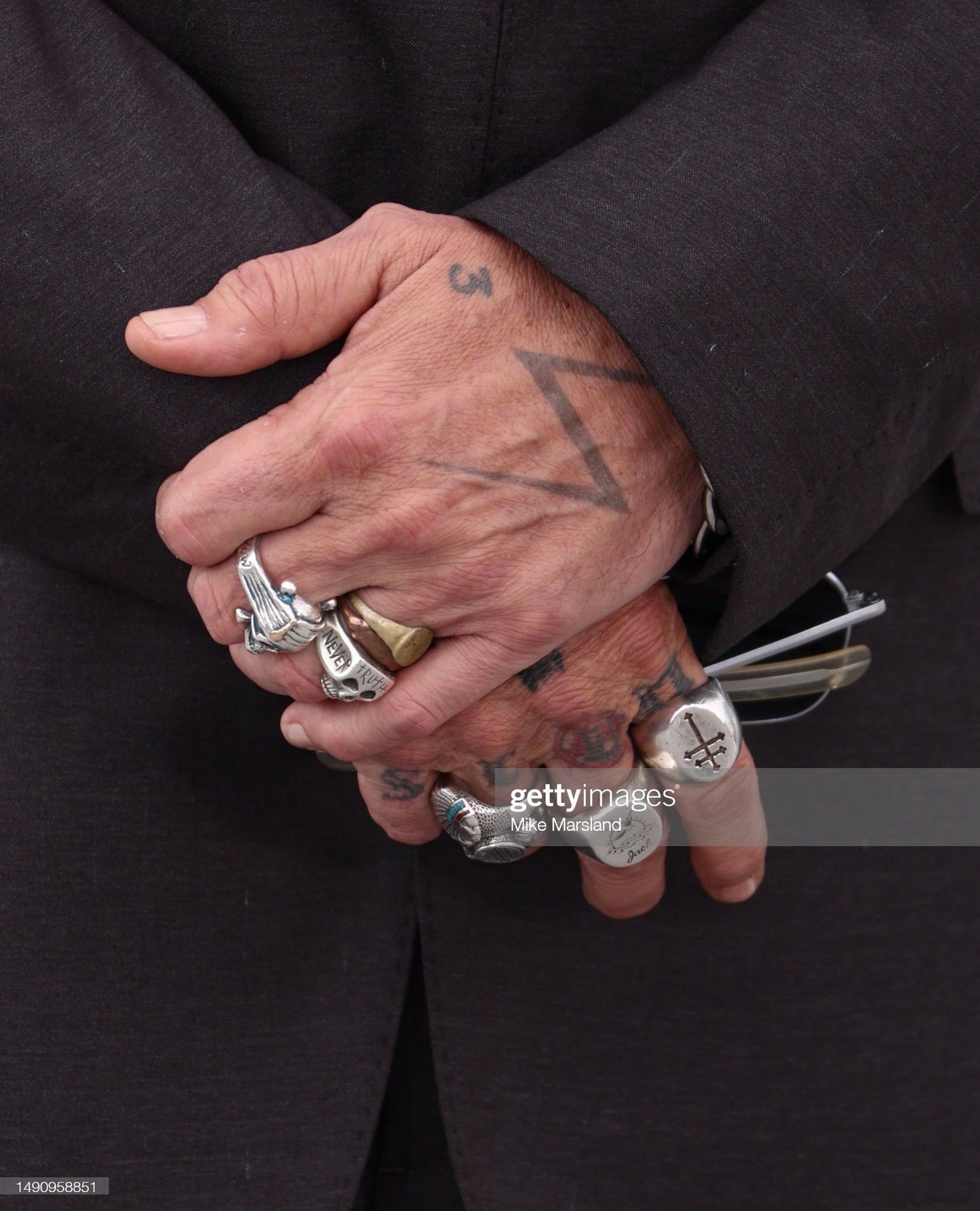 Ring Skull Captain Jack Sparrow With  14K Gold pendant