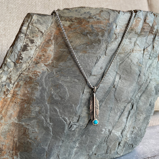 Feathers Turquoise Necklace