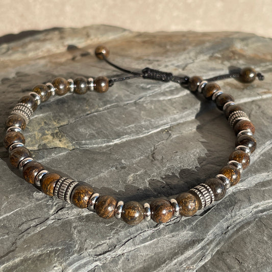 Bronzite Bracelet Beads Cords