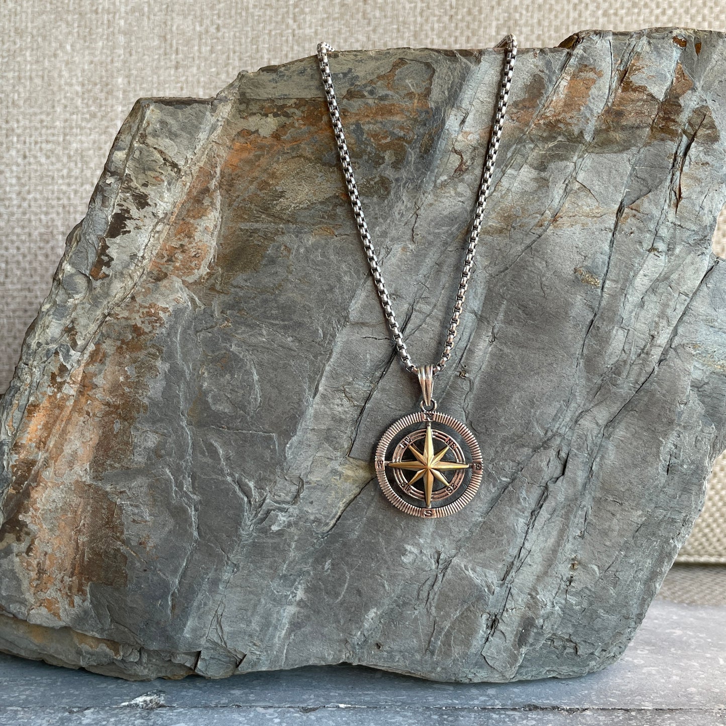 Gold Compass Necklace