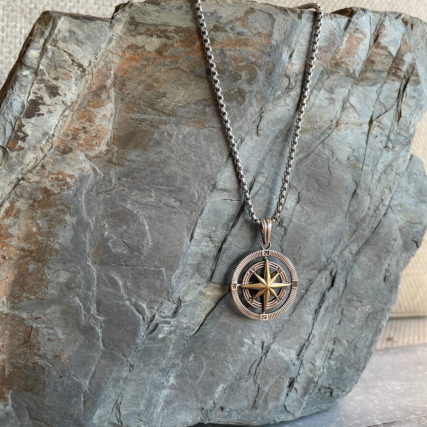 Gold Compass Necklace