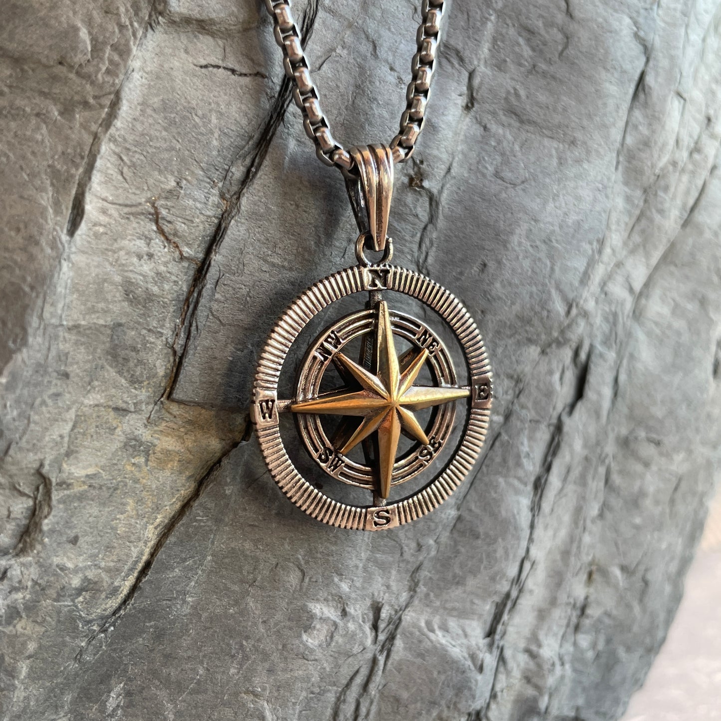 Gold Compass Necklace