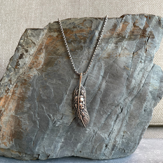 Indian Head Feather Necklace