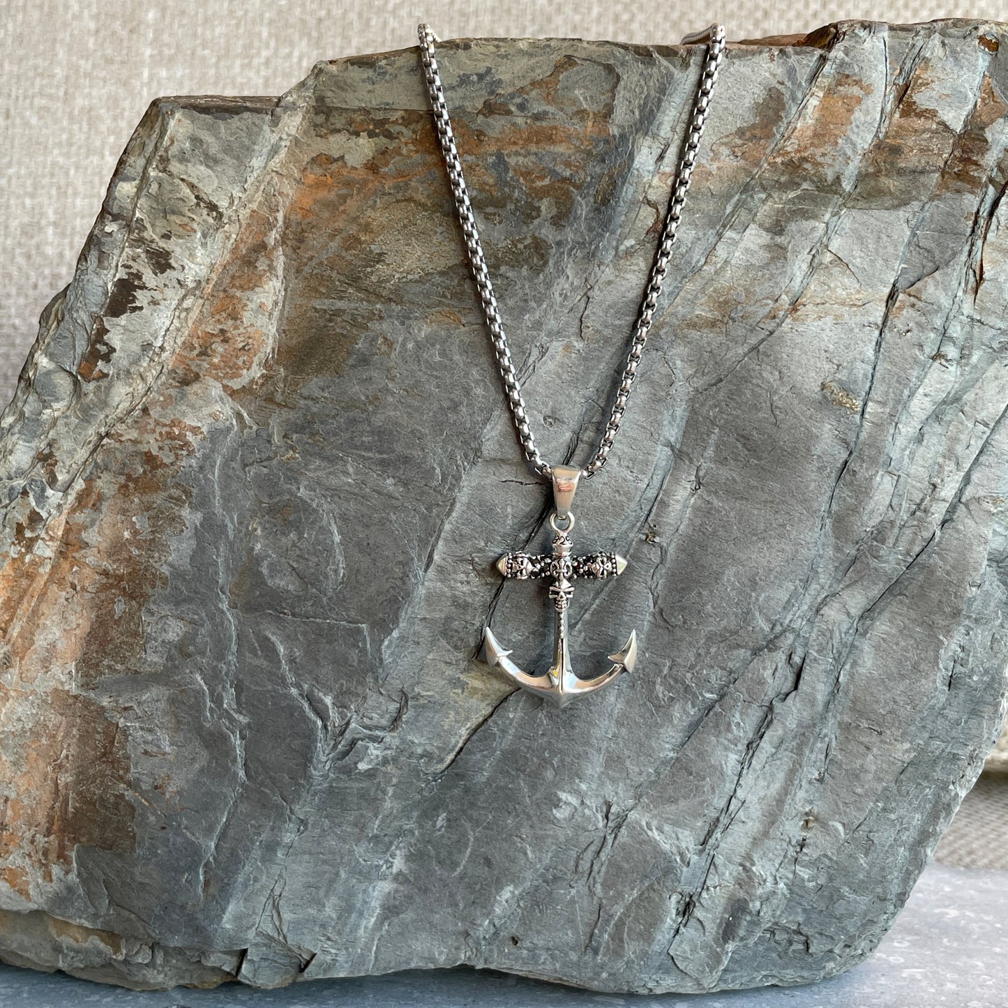 Skull Anchor Necklace