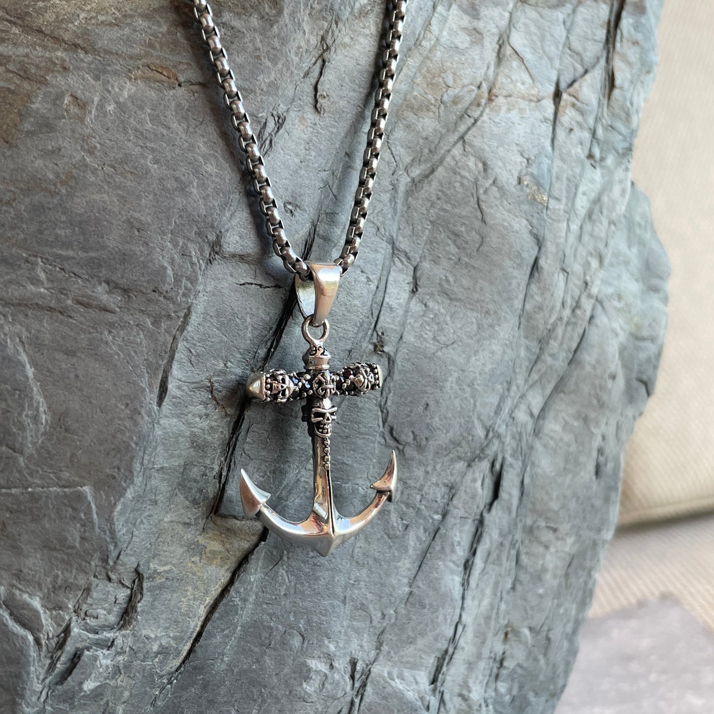 Skull Anchor Necklace