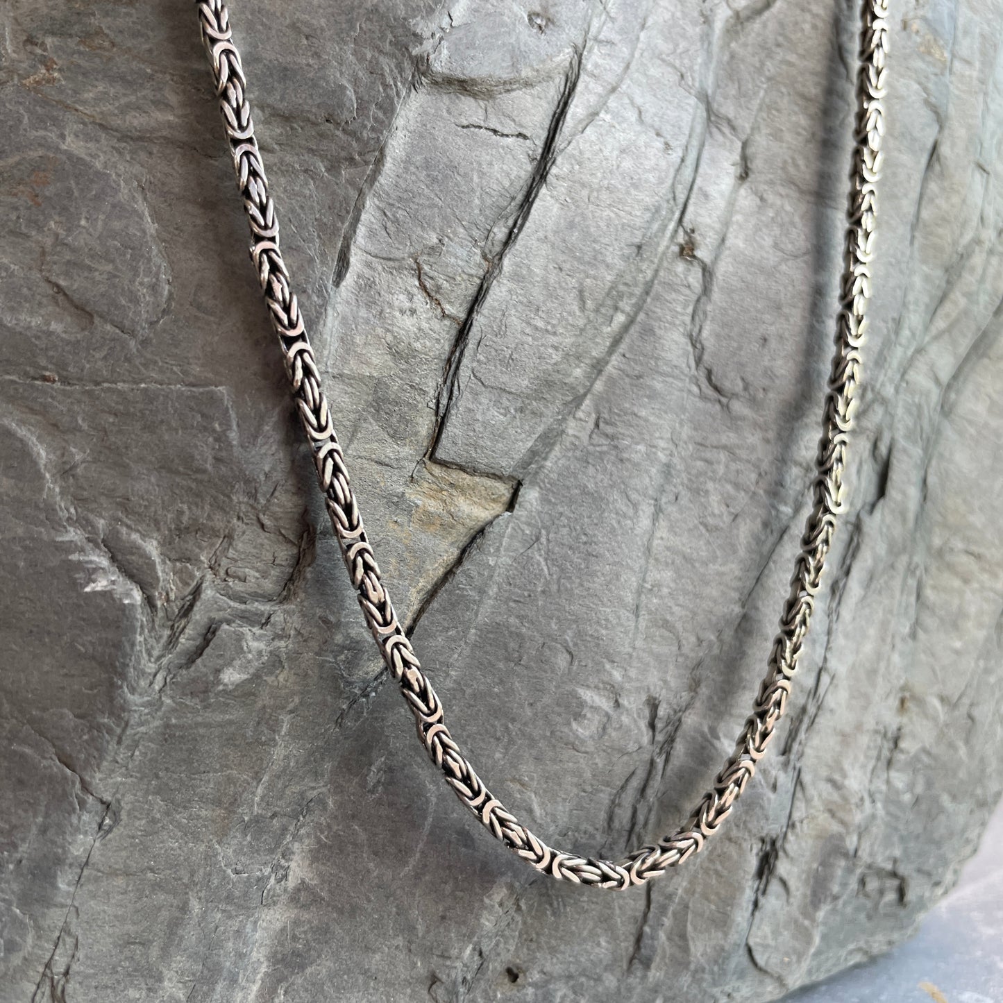 Snake Chain Silver Necklace