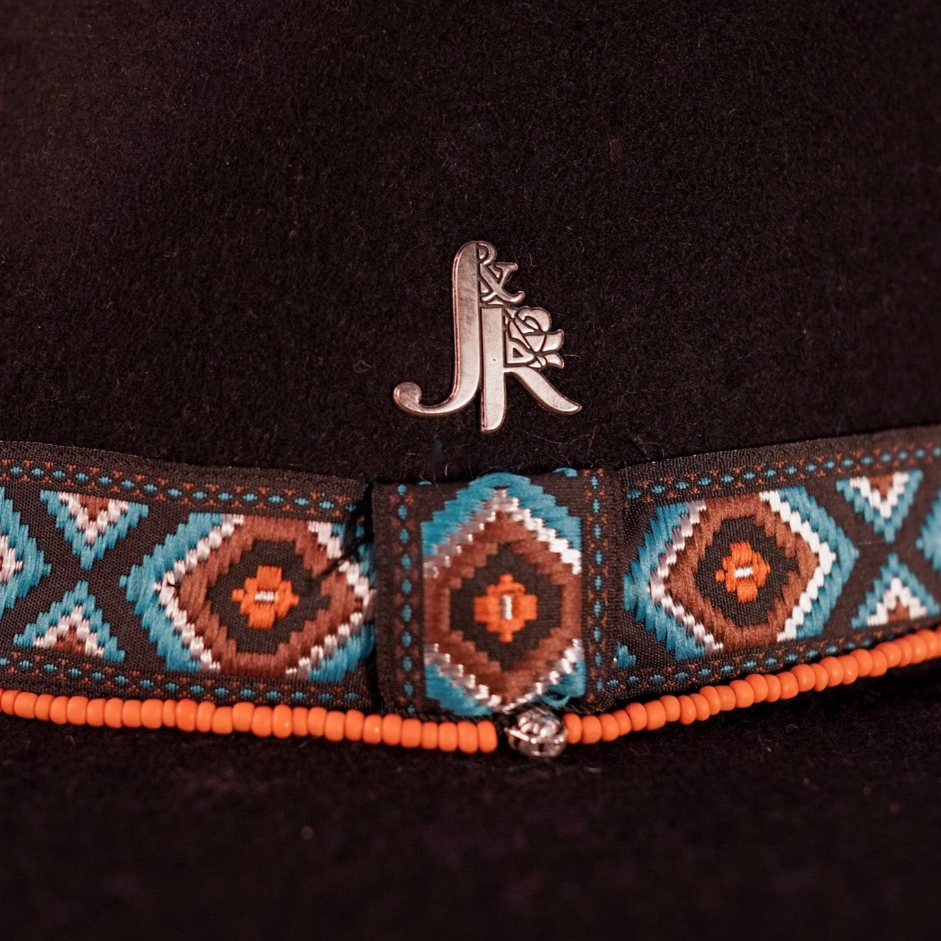 The Navajo Orange/Navy Blue Hat